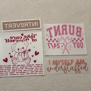 Cute DTF Set with Bear and Fun Quotes
